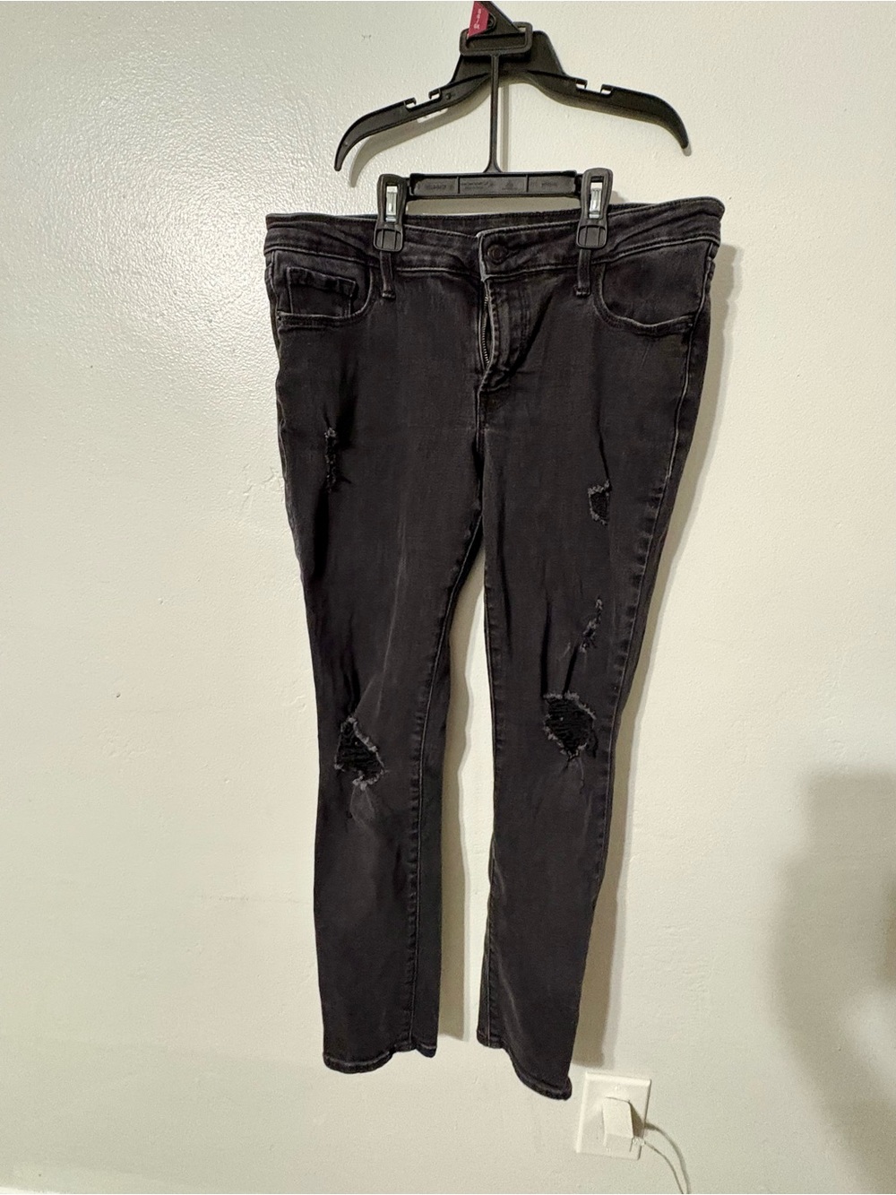Old Navy Black Ripped Skinny Jeans